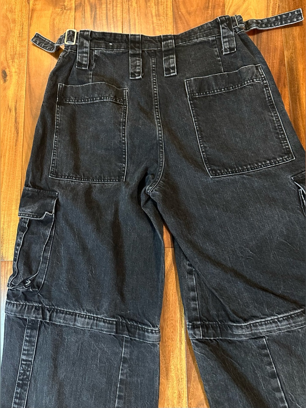 ZARA Detachable Cargo Denim Jeans - Picture 10 of 11